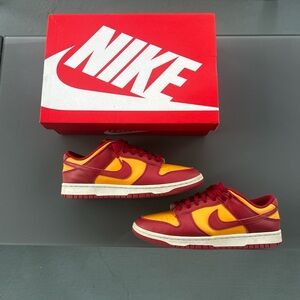 Nike Red and Gold Low-Top Sneakers